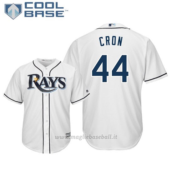Maglia Baseball Uomo Tampa Bay Rays Cj Cron Cool Base Majestic 1ªBianco
